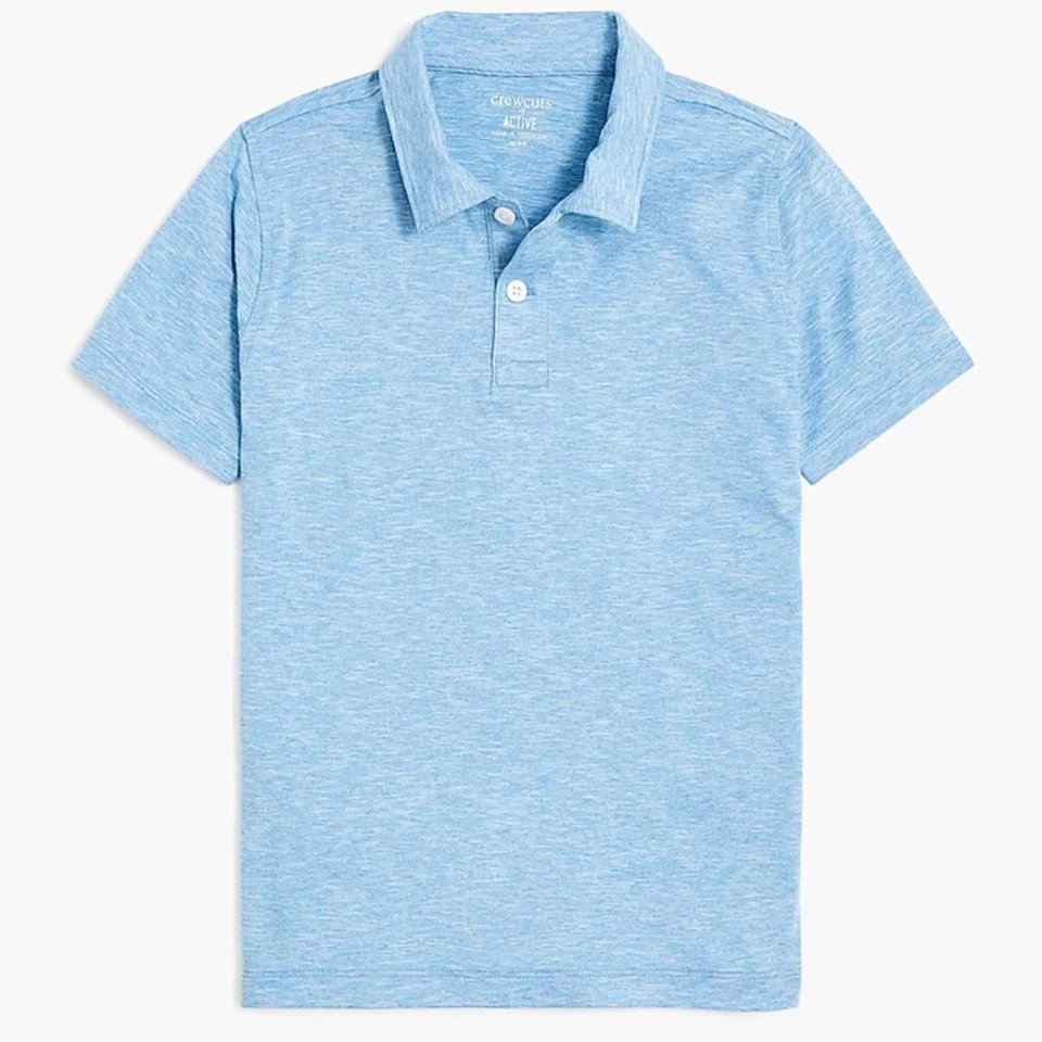 Crewcuts Kids Polo Shirts Set of three Size MEDIUM 8/9 - Blue, Green, Gray - Image 2 of 4