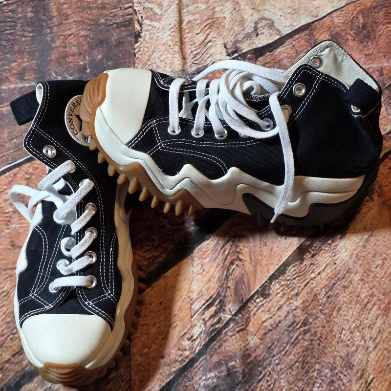 Converse Run Star Motion Black White High Top Sneaker 171545C Mens 5.5 Womens 7