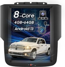 10.4 Car Radio Upgrade Dash Kit For 13-18 Dodge Ram Android 13 8core 464gb