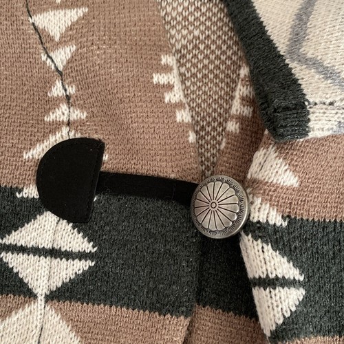 Oliver.O Womens Cardigan Aztec Print Anthropologie Western Southwest Large NWT - Picture 2 of 10