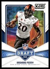 2018 Panini Score Nfl Draft Rashaad Penny Rookie RC San Diego State card. rookie card picture