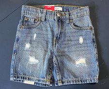 Levi  s 505 Boys Blue Denim Shorts Slim Fit Size 4/5 Medium Wash Pockets