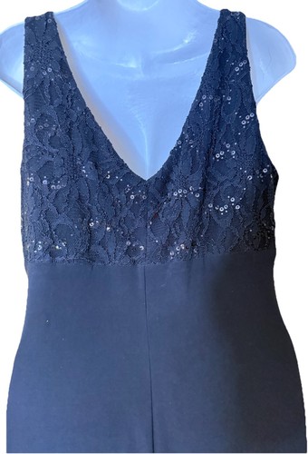 Lauren Ralph Lauren women’s Party Lace Sequin Black Dress Size 12 Evening Glam - Picture 5 of 9