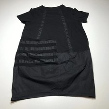 Unbranded Dress Womens Size Medium Black Mixed Textiles Sheath Short Sleeve
