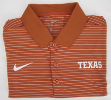 Men Nike Dri Fit Stripe University of Texas Short Sleeve Shirt Sz L MT802