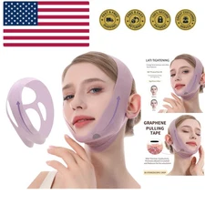 V Line Lifting Mask, Chin Strap for Sleeping, Reusable Double Chin Reducer, J...