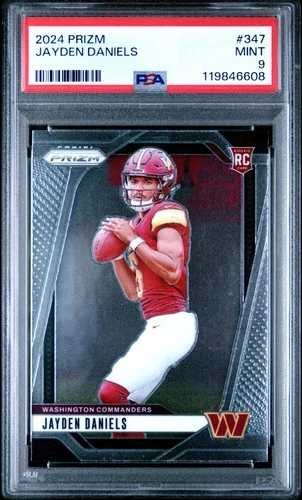 2024 PANINI PRIZM #347 JAYDEN DANIELS PSA 9
