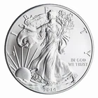 New Listing2014 American Silver Eagle 1 Oz .999 Silver Dollar Coin $1 BU In Intercept Case