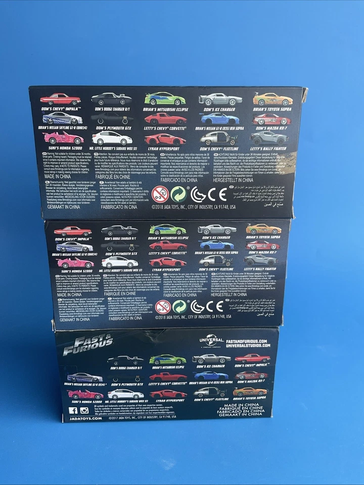 3 Fast & Furious Die-Cast Black Grand National White Ford Mustang Red Ford F-150 - Image 3 of 4