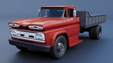 ABS-LIKE RESIN 3D PRINTED 1/25 1961 CHEVROLET C60 FLAT BED - DUMP BED FULL KIT