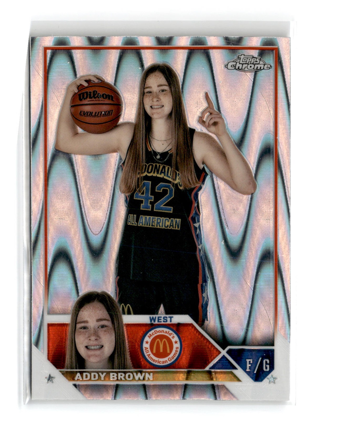 Addy Brown 2023 Topps Chrome McDonald's All American RayWave #88