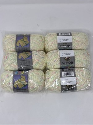 Caron Simply Soft Baby Yarn Neutral Pastel Yellow Skeins 2 oz lot of 6 New