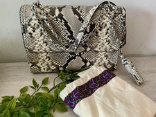 NWOT TORY BURCH FLEMING LARGE PYTHON PRINT CONVERTIBLE SHOULDER CROSSBODY BAG