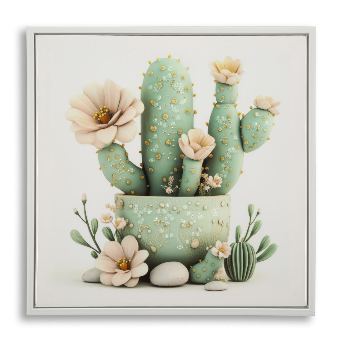 Tableau imprimé Cactus IV 40x40cm multicolore pour décoration murale