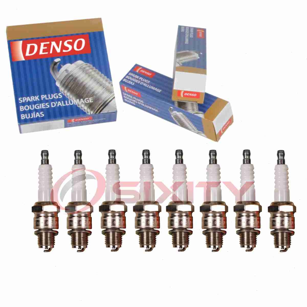 8 pc DENSO 4054 Standard Spark Plugs for W27FSR 4522 Ignition Wire Secondary yy