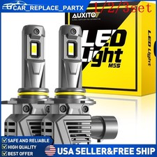 2PCS AUXITO 9012 Headlight LED Bulb Conversion Kit Super White High Low Beam NEW