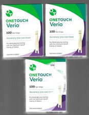 One Touch Verio Glucose Test Strips 300  Lancets 300 EXP 8/26 - 12/26 NIB