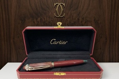 Cartier Executive Red Ballpoint Pen Rare VIP Gift New Luxury Pen Full Box 2026