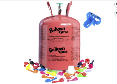 Balloon Time Jumbo Helium Kit With Balloons - 14.9 Cu.Ft.