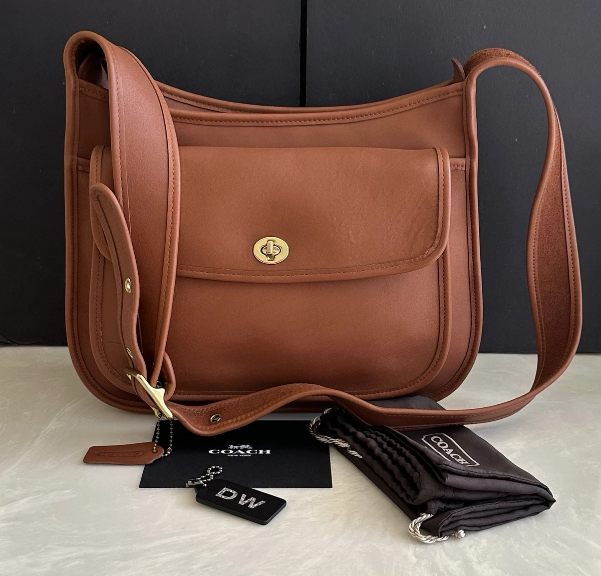 Coach Taft Vintage Bag British Tan USA 1996 #9980 Glovetanned 