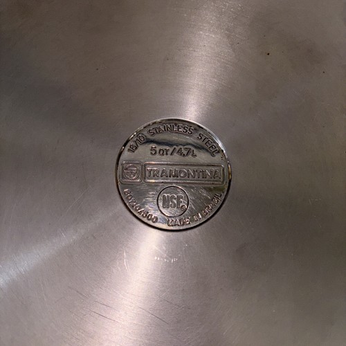 TRAMOTINA 5 Quart Skillet 80120/500 18/10 Stainless Steel W/Lid - Picture 7 of 9
