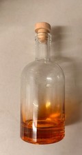 Vintage-Style - orangey tinge - Glass Spirits Bottle with Stopper - 75cl / 700ml