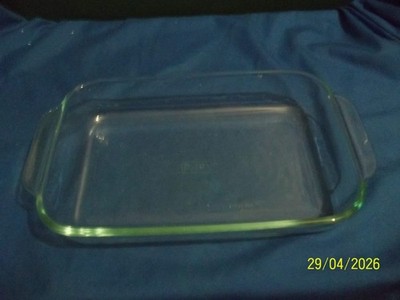 Vintage Pyrex Clear Glass Baking Pan 232, 2qt , 11 x 7 x 1.5