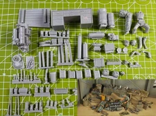 1: 35 Resin Model Scene Workshop Engine Maintenance Personnel Scene Model 