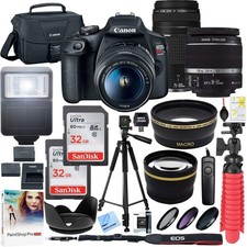 Canon T7 EOS Rebel DSLR Camera with EF-S 18-55mm f/3.5-5.6 is II and EF 75-300mm