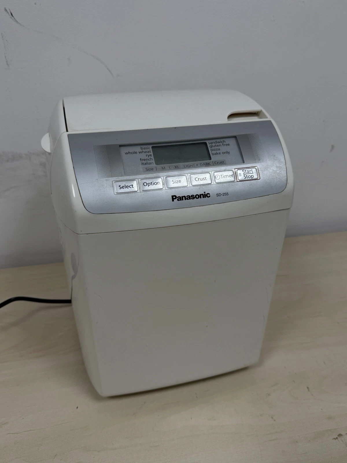 Panasonic SD-255 Automatic Breadmaker Tested Working DAMAGED HINGE READ DESC