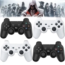 1-2*White/BLACK Wireless Bluetooth Video Controller For PS3 Playstation3 Gamepad