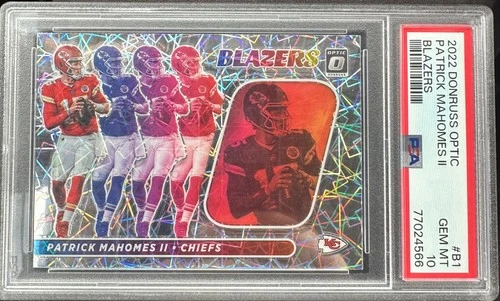 2022 Donruss Optic Blazers #B1 Patrick Mahomes II Chiefs PSA 10 GEM MINT