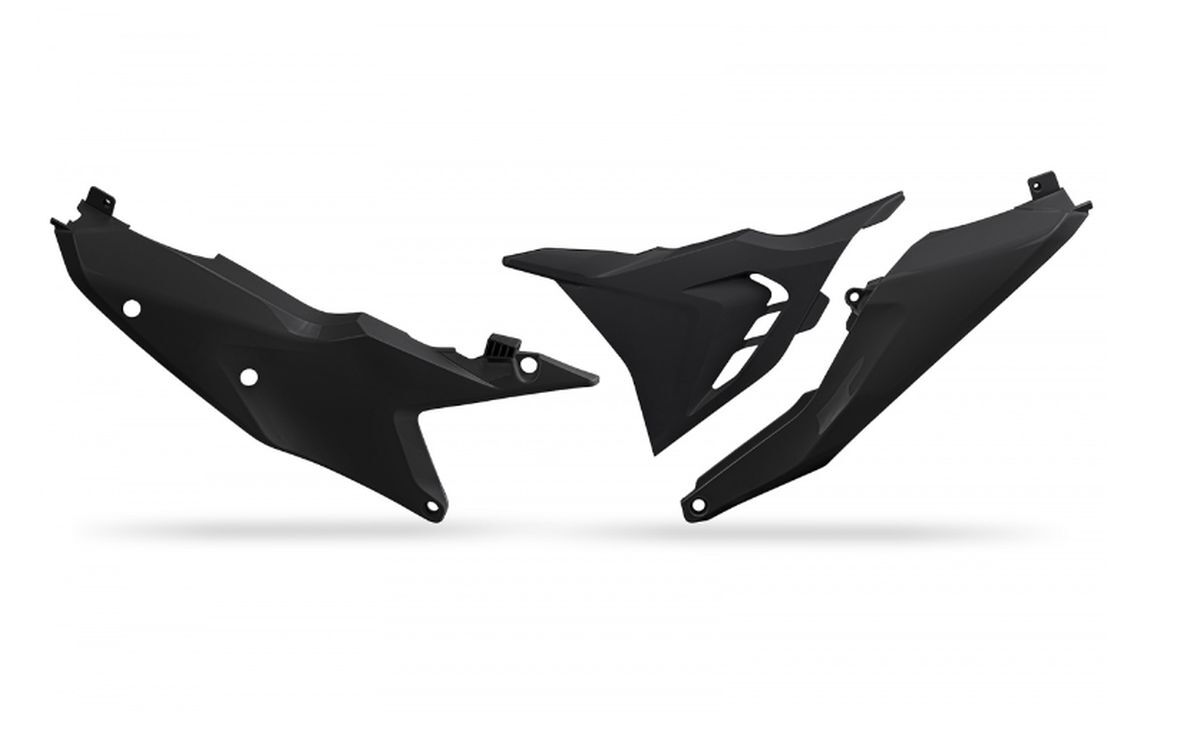 Cache filtre UFO arriere KTM SX 125 pour bloquer la boue et eviter la casse moteur en enduro