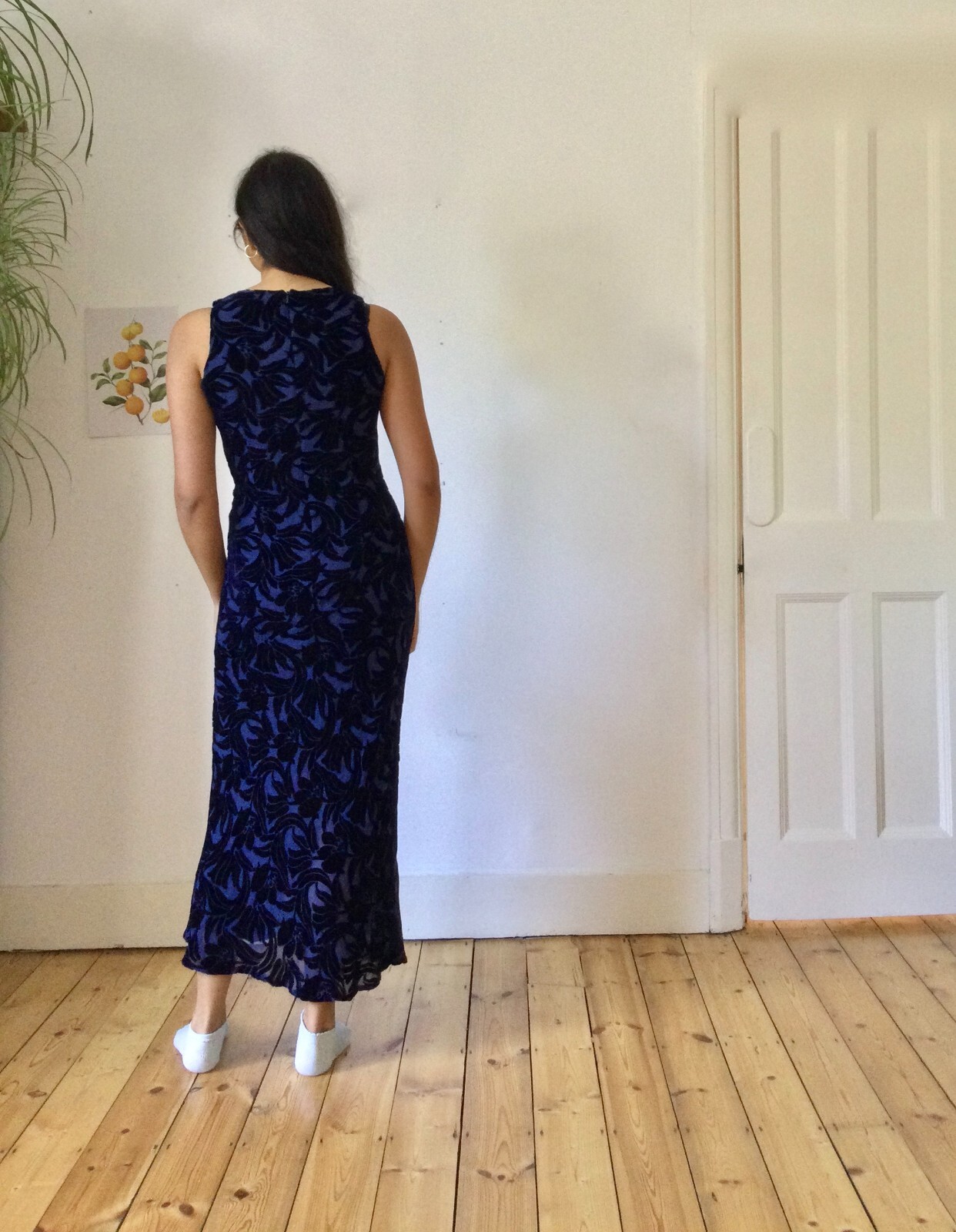 Vintage 90s Patsy Seddon Silk Blend Devore Dress … - image 5
