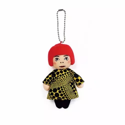 HOT Yayoi Kusama Soft Mascot Plush Keyring Keychain yellow Japan NEW - Picture 1 of 3