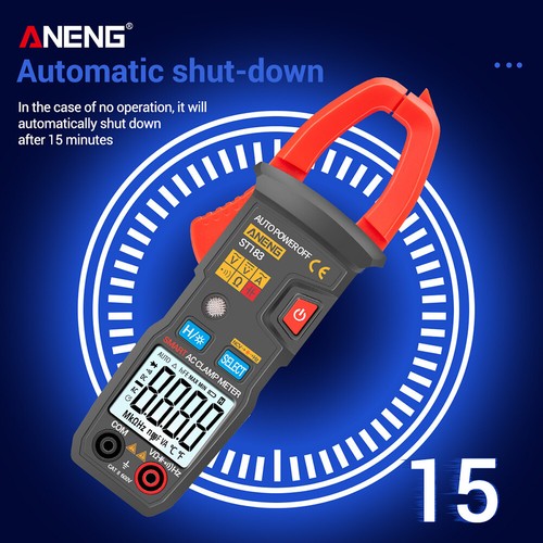 ANENG ST183 True RMS 6000 Counts LCD Automatic Range Digital Clamp Multimeter ~H - Afbeelding 3 van 8