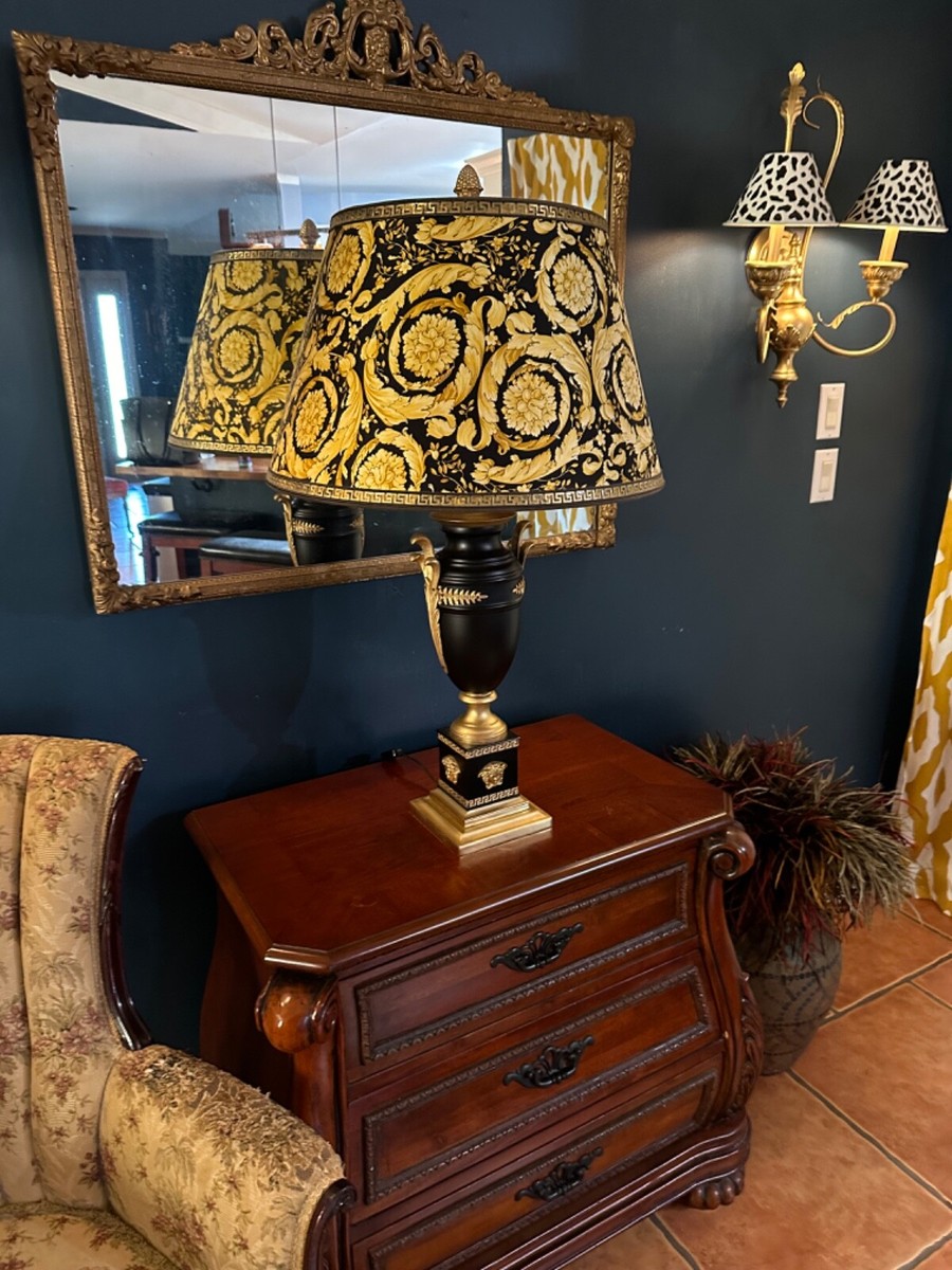 Versace Gilt Bronze Mounted Marble Lamps | eBay