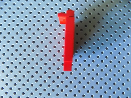 Lego Red Panel 2 x 5 x 6 Wall with Window with Black Stripes Pattern RARE - Picture 5 of 6