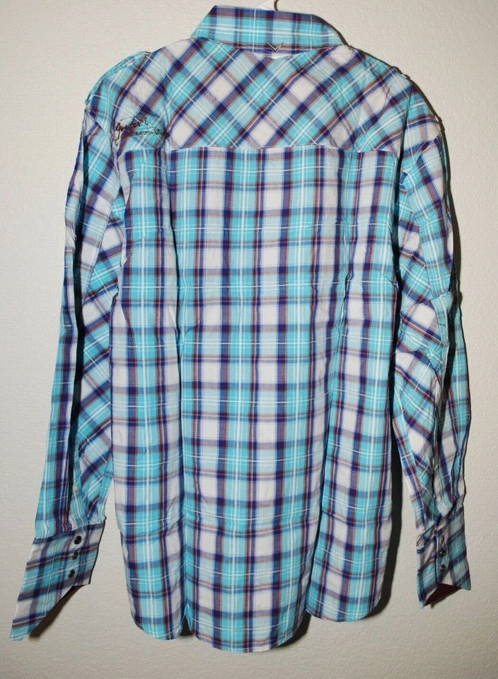 Camisa de vestir Fender para hombre con cuello talla XXL color turquesa  Foto 4 de 4