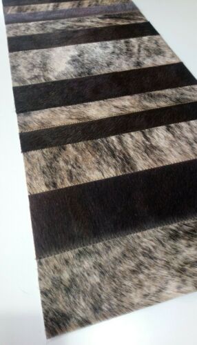 NEW COWHIDE TABLE RUNNER PATCHWORK CARPET AREA RUG LEATHER cow hide  - Picture 1 of 4
