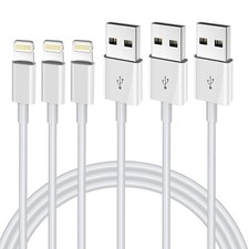 USB a to Lightning Cable 3ft 3pack Apple Mfi Certified Apple Lightning Iphone...