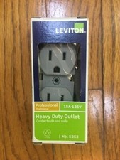 Leviton 15A-125V Professional Heavy Duty Outlet GRAY