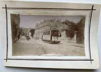 Foto Straßenbahn Straße Stadt Nancy Lothringen 1920er Jahre