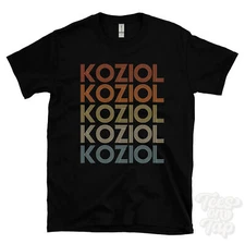 KOZIOL REPEATED RETRO STYLE T-SHIRT mens & womens novelty cool name gift