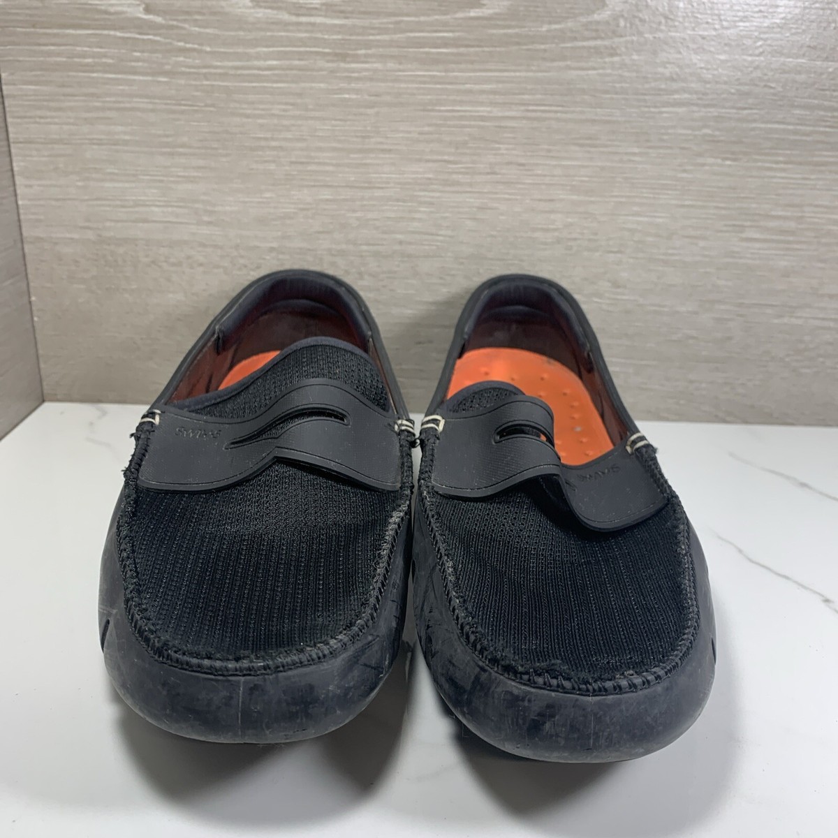 Swims Mens Penny Black Casual Round Toe Slip On Comfort  display picture 2