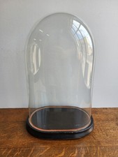 ANCIEN GLOBE DE MARIEE VIDE EN VERRE ET BOIS N°2