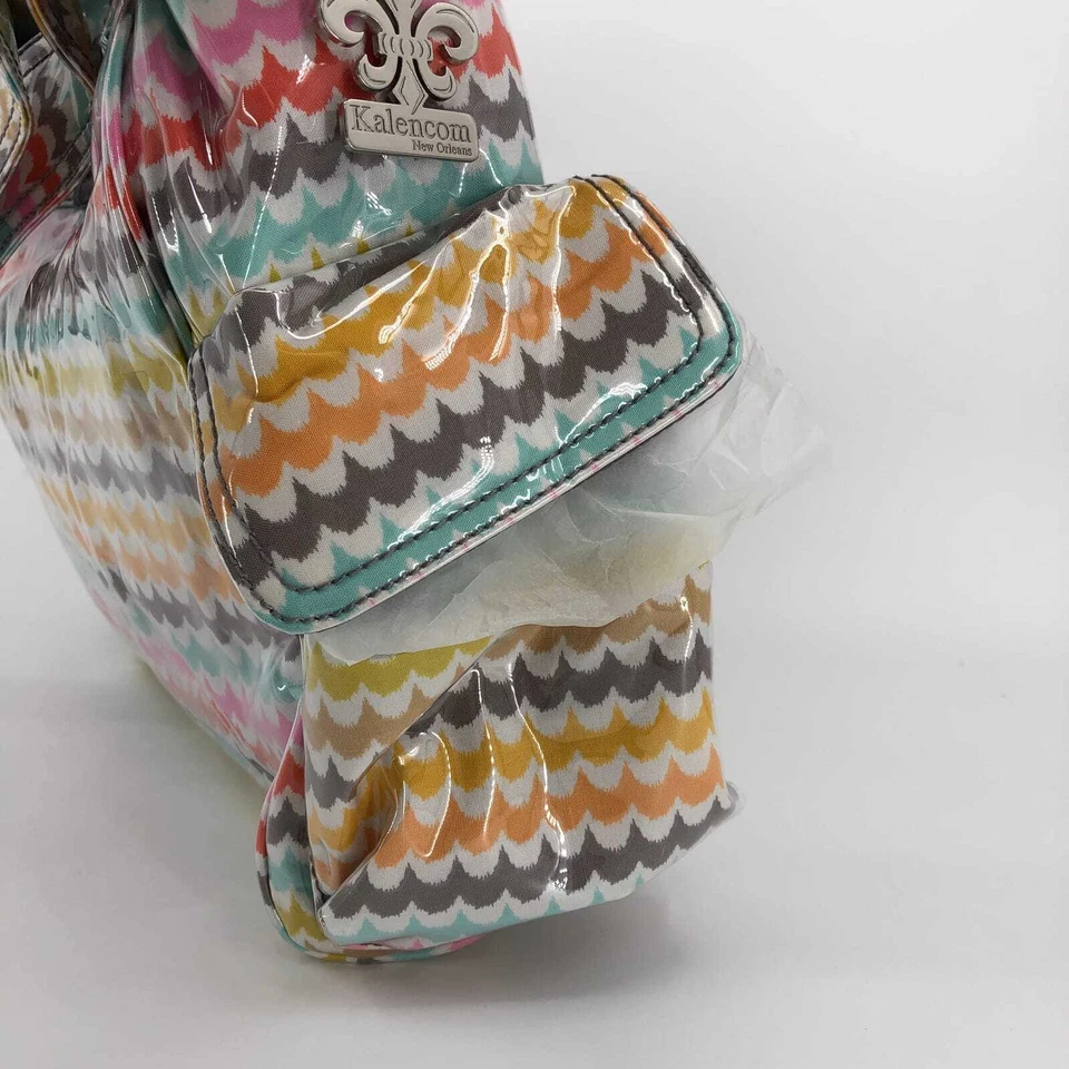 Bolsa carteiro listrada branca e laranja | Nova com etiquetas - Imagem 3 de 4