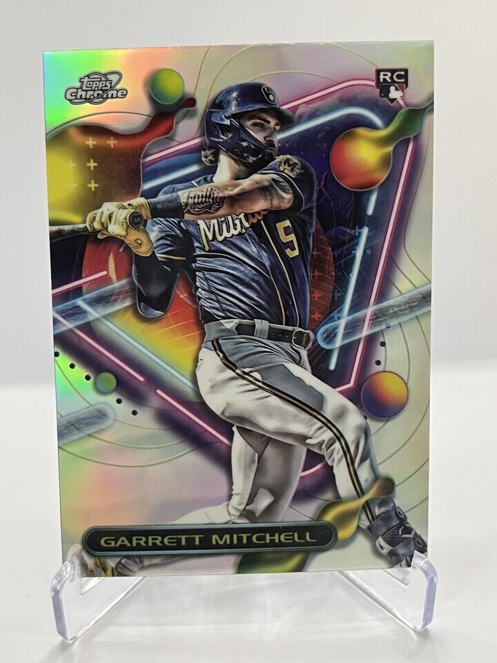 Garrett Mitchell RC 2023 Topps Cosmic Chrome Refractor Rookie #154