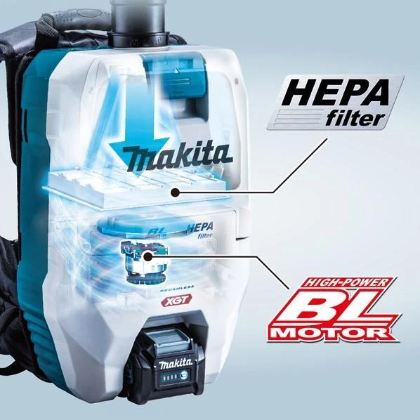 Makita VC008GZ Rechargeable Backpack Cleaner Body Only 40Vmax Beautiful Item - Image 4 of 4