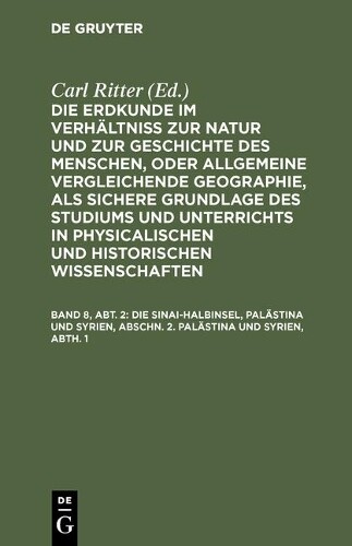 Thumbnail - Carl Ritter Die Sinai-halbinsel, Palstina Und S (gebundene Ausgabe)